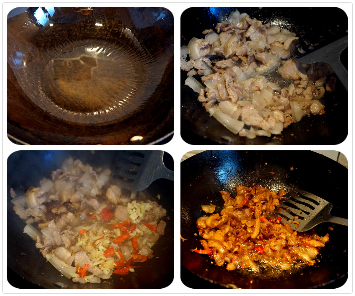 干鍋手撕包菜的做法 步骤3