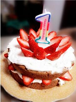 寶寶的無糖無添加周歲生日蛋糕的做法 步骤19
