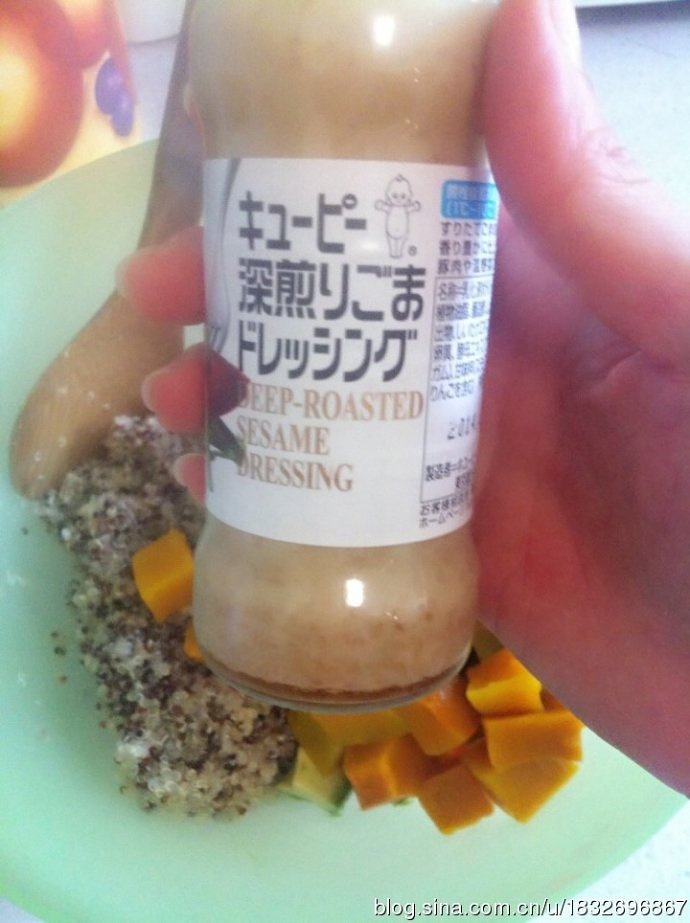 洋薏米牛油果色拉搭配日式烤芝麻醬的做法 步骤6