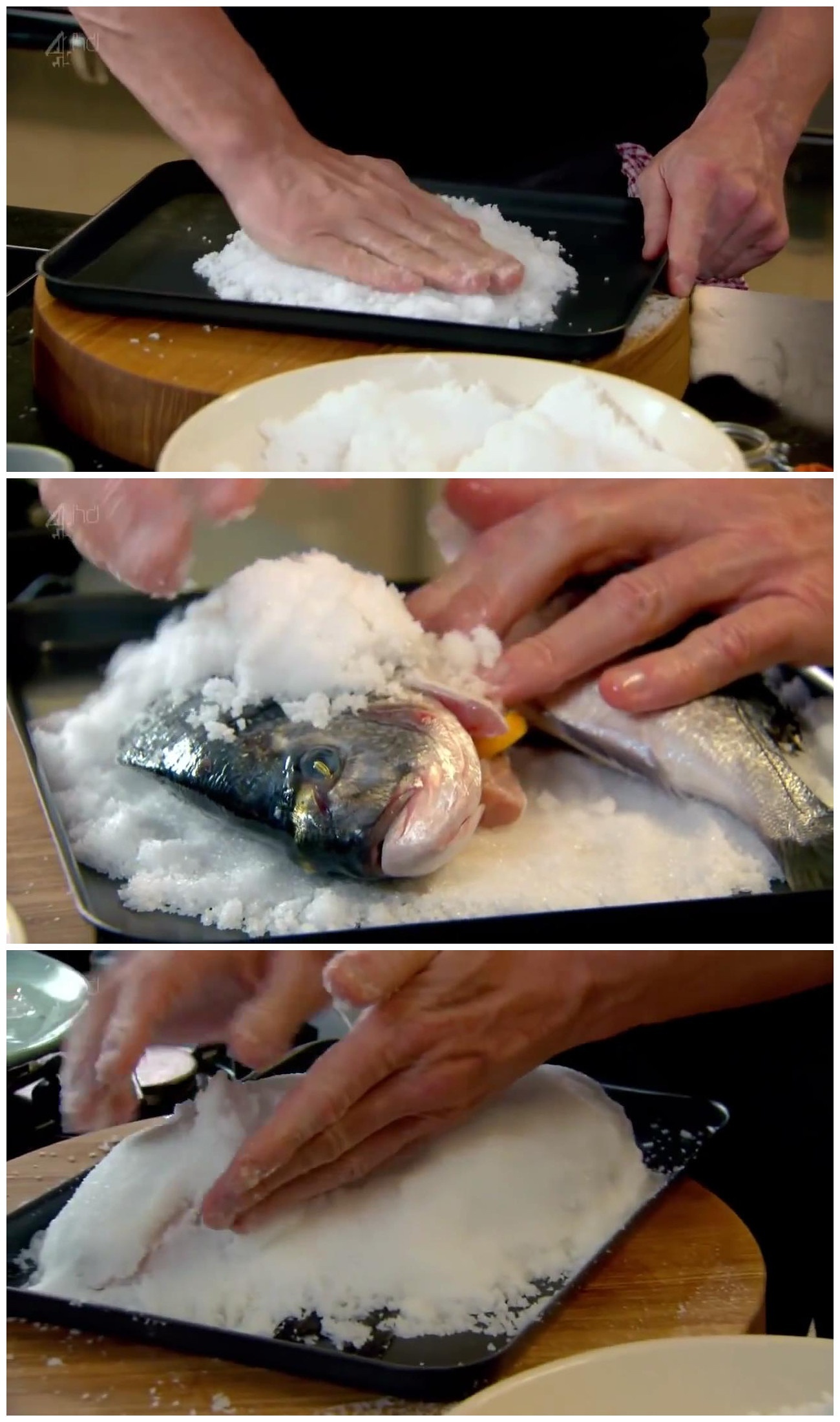 【Gordon的家庭烹飪】鹽烤鯛魚配燜韭蔥的做法 步骤4