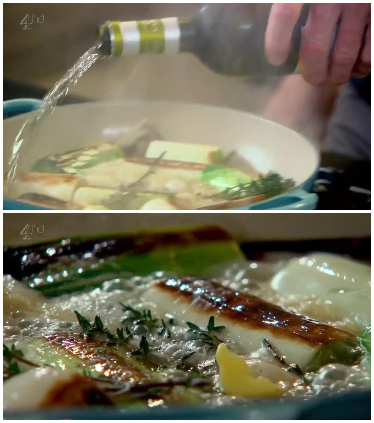 【Gordon的家庭烹飪】鹽烤鯛魚配燜韭蔥的做法 步骤8