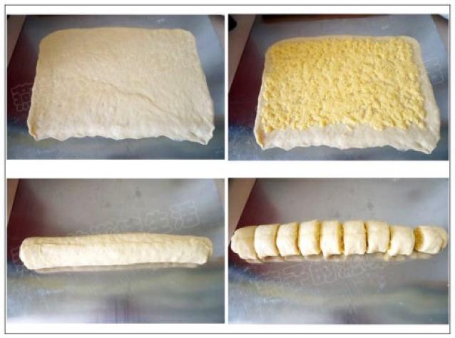 煉奶椰蓉面包卷的做法 步骤2
