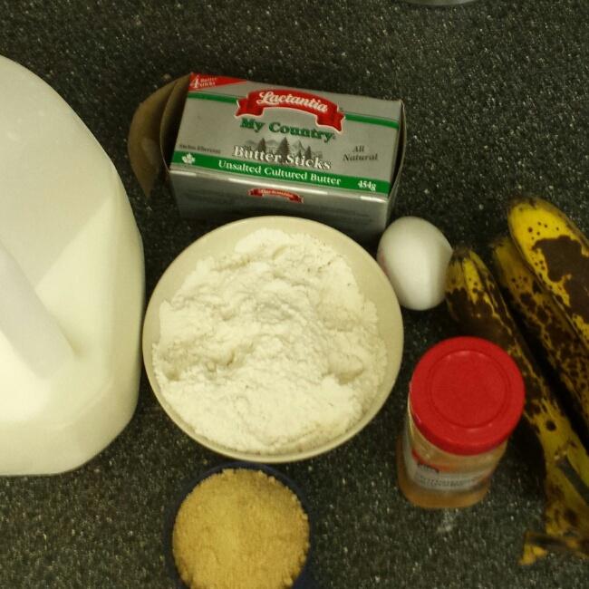 快手低脂香蕉面包的做法 步骤1