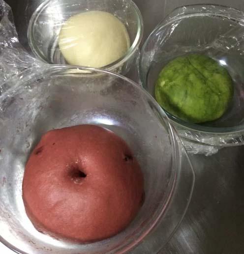 給視覺降溫-清涼的西瓜吐司的做法 步骤3