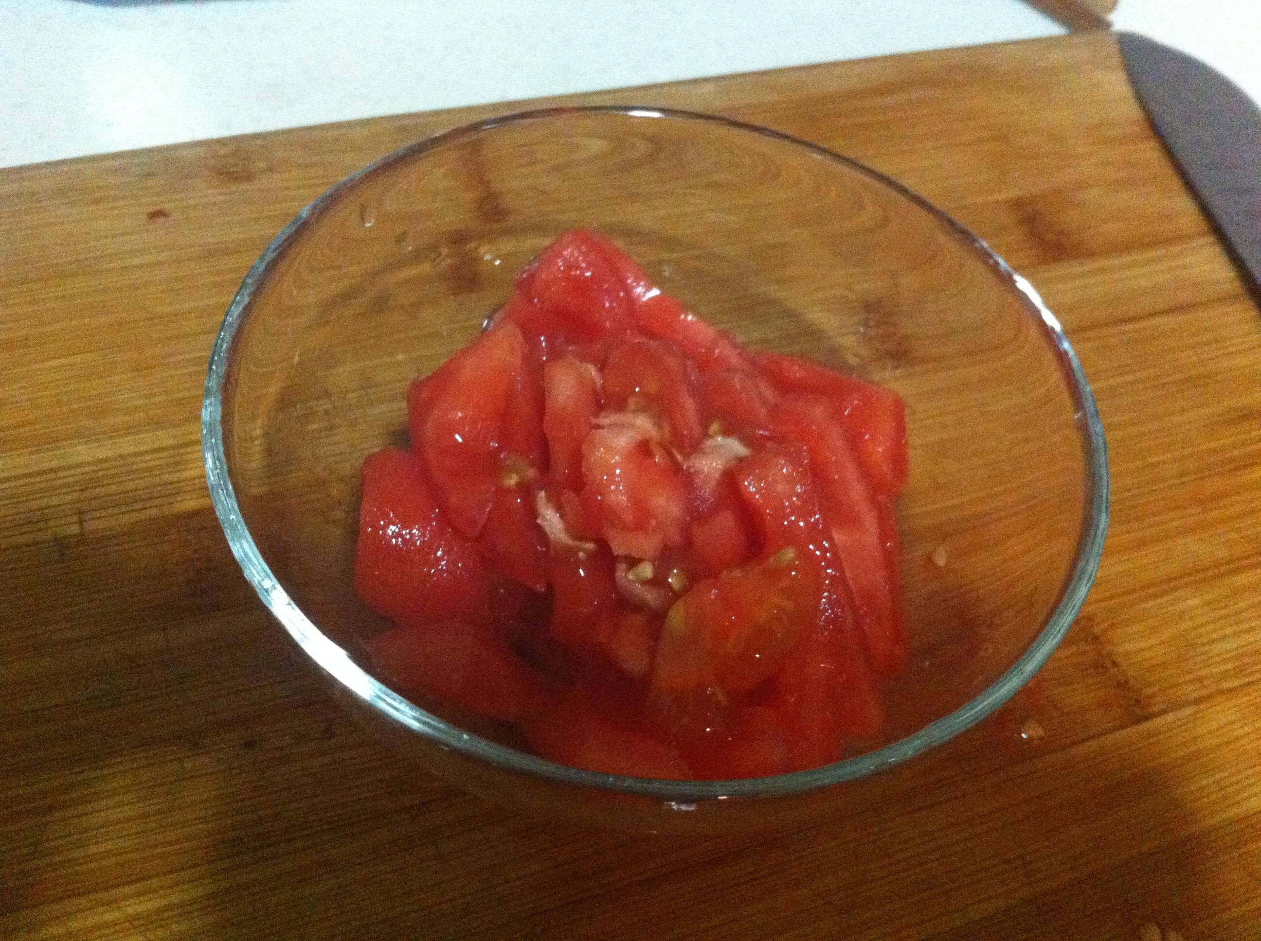 西紅柿炒豆角絲的做法 步骤2