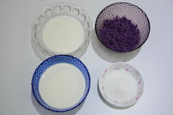 紫薯冰淇淋做法（面包機做冰淇淋）的做法 步骤2