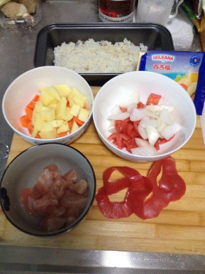 番茄雞肉焗飯的做法 步骤2