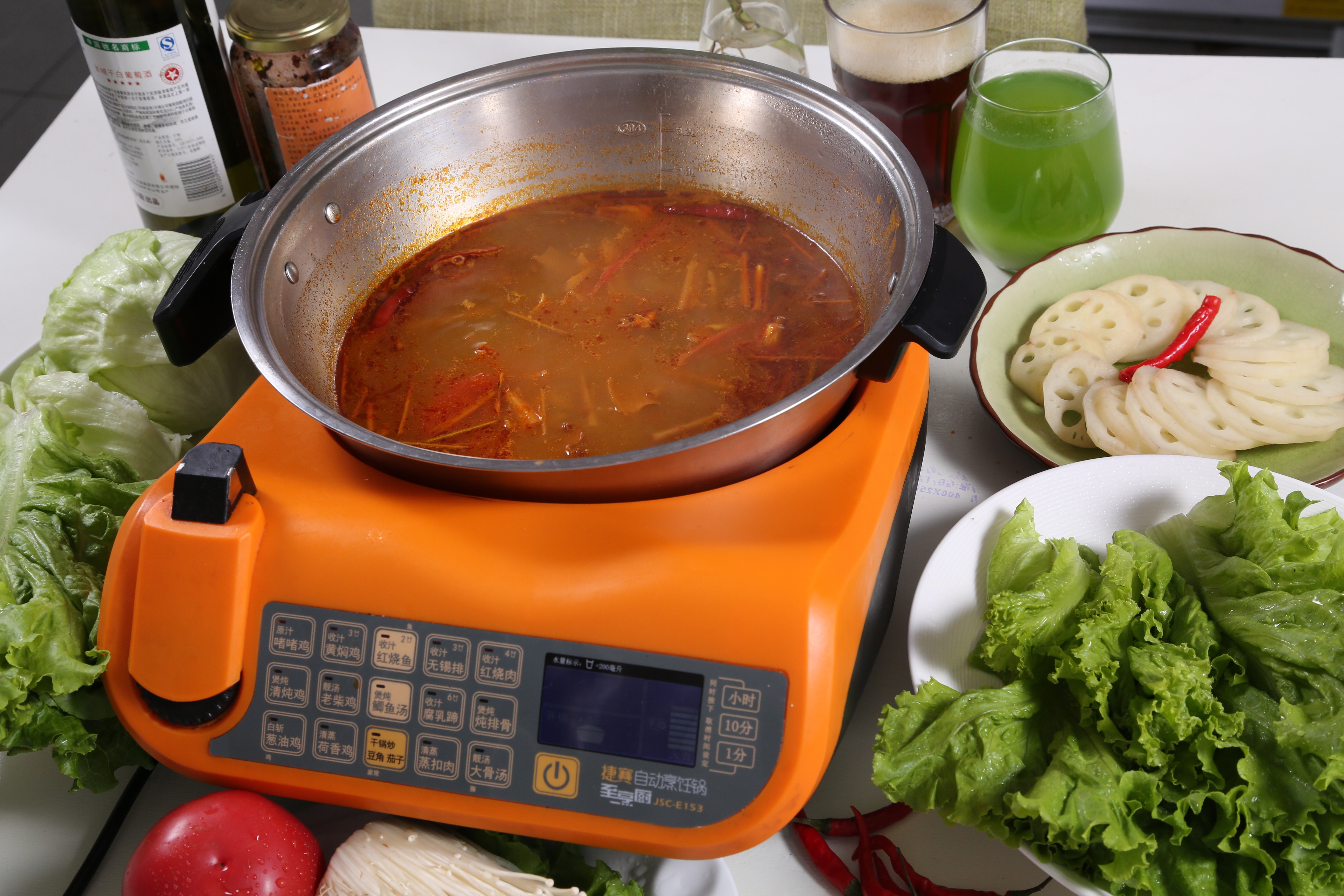 自動烹飪鍋簡單做火鍋的做法 步骤2
