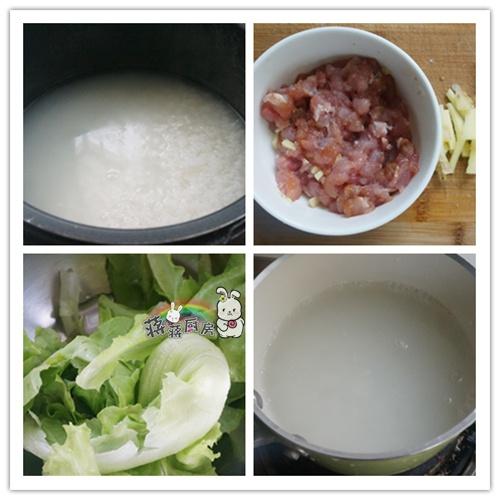 生菜肉末粥的做法 步骤1