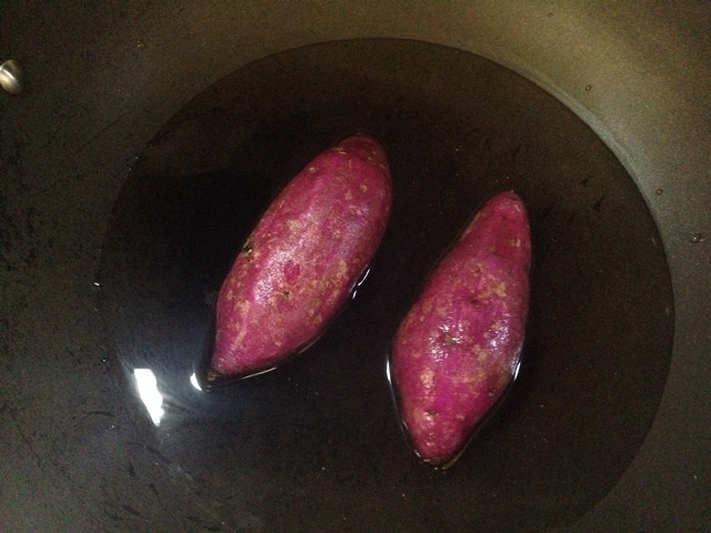 給自己的減肥餐-紫薯糯米餈的做法 步骤1