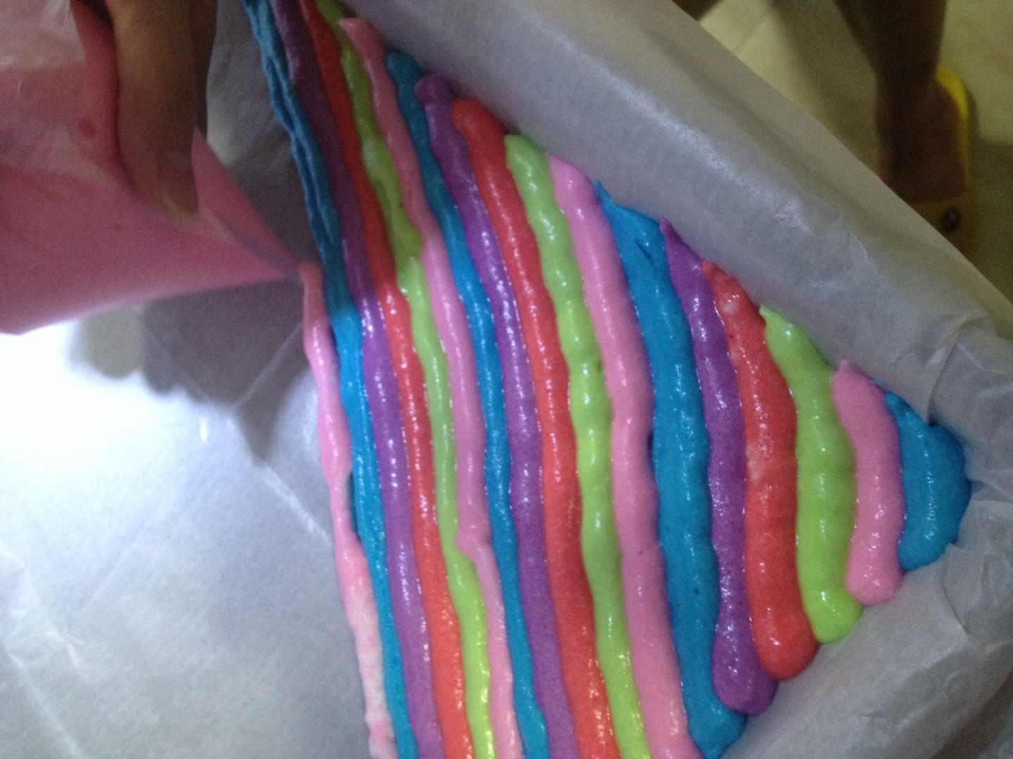 彩虹蛋糕卷的做法 步骤8