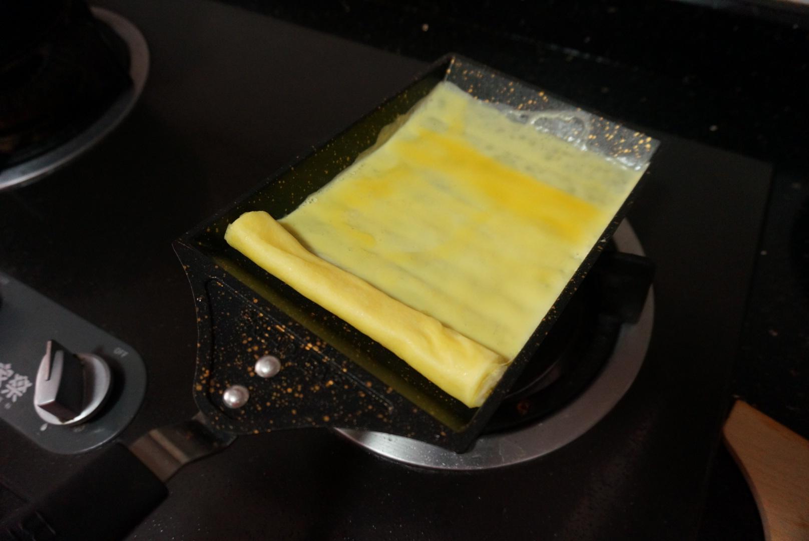 厚蛋燒飯團和香松飯團的做法 步骤5