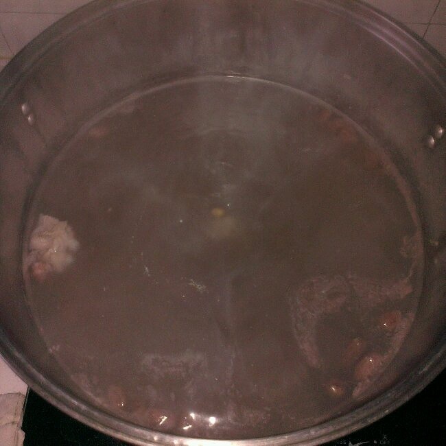 肉湯粉漿糊涂面的做法 步骤3