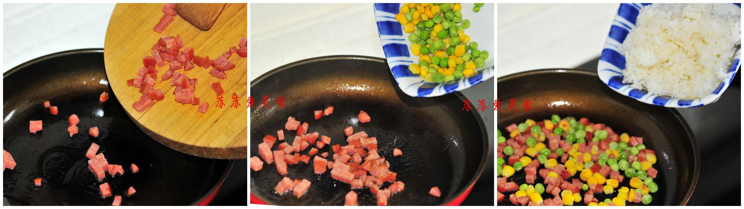 挑食孩子的童趣營養早餐【韓式蛋卷飯】的做法 步骤2