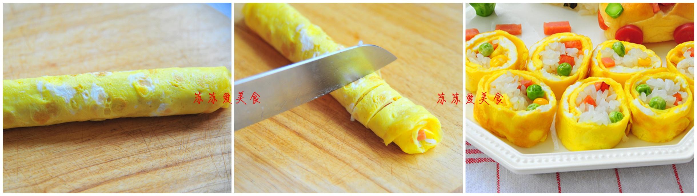 挑食孩子的童趣營養早餐【韓式蛋卷飯】的做法 步骤4