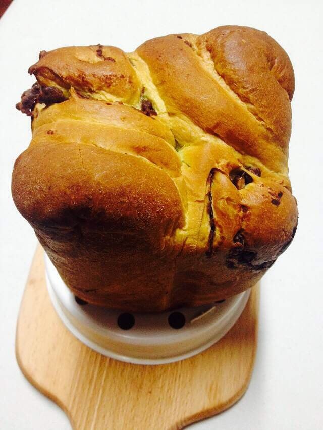 抹茶紅豆面包--松下面包機的做法 步骤6