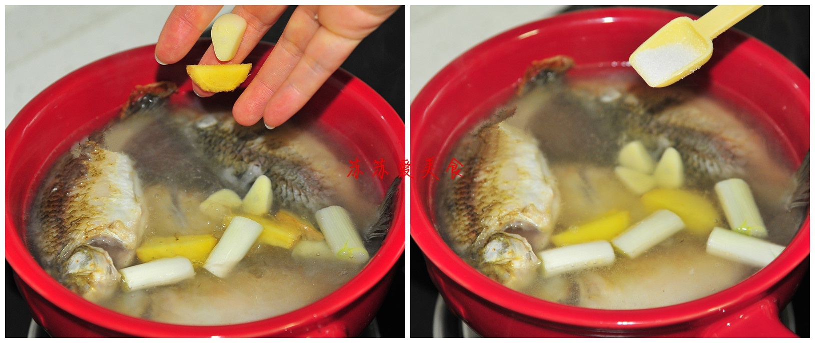 秋季滋補鮮美魚湯炖起來【鯽魚玉米湯】——熬出奶白鯽魚湯的秘方的做法 步骤4