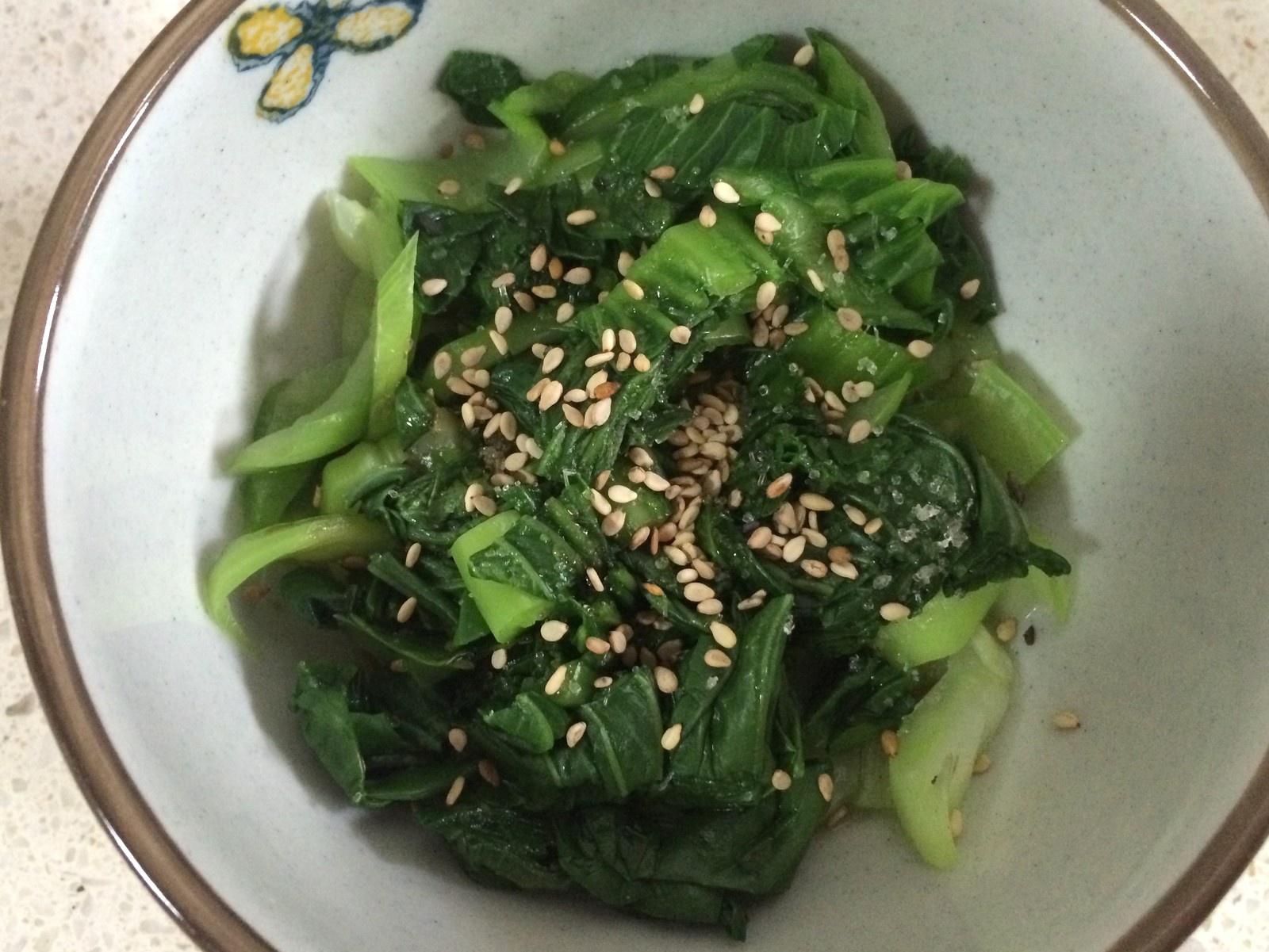 《昨日的美食》之芝麻青江菜的做法 步骤4