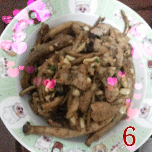 奶爸家常菜茶樹菇炒肉片的做法 步骤7