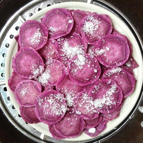 紫薯奶香冰皮月餅（簡易版本，原味VS巧克力味）的做法 步骤3