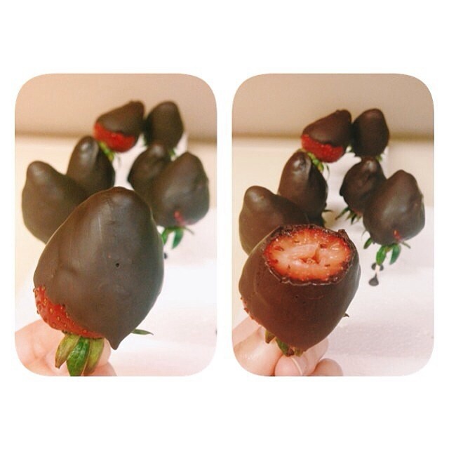 歌帝梵同款巧克力伯爵-脆皮巧克力草莓棒的做法 步骤7