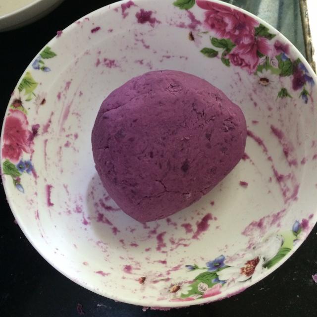 紫薯冰皮月餅(不粘版本）的做法 步骤4