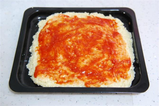 米飯和豆腐也能做pizza的做法 步骤4