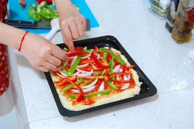 米飯和豆腐也能做pizza的做法 步骤6