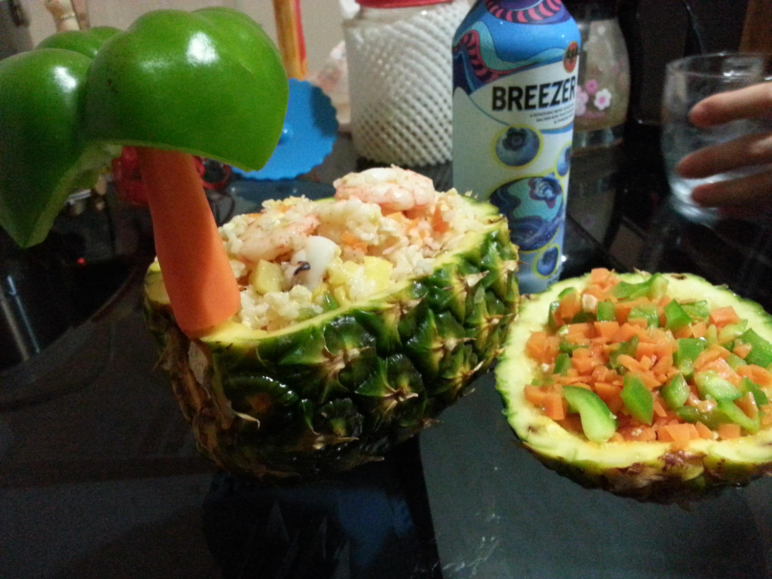 菠蘿海鮮炒飯--椰林樹影下，濃情泰國風的做法 步骤7