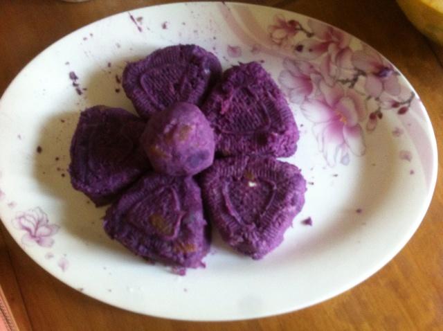 奶香紫薯的做法 步骤4