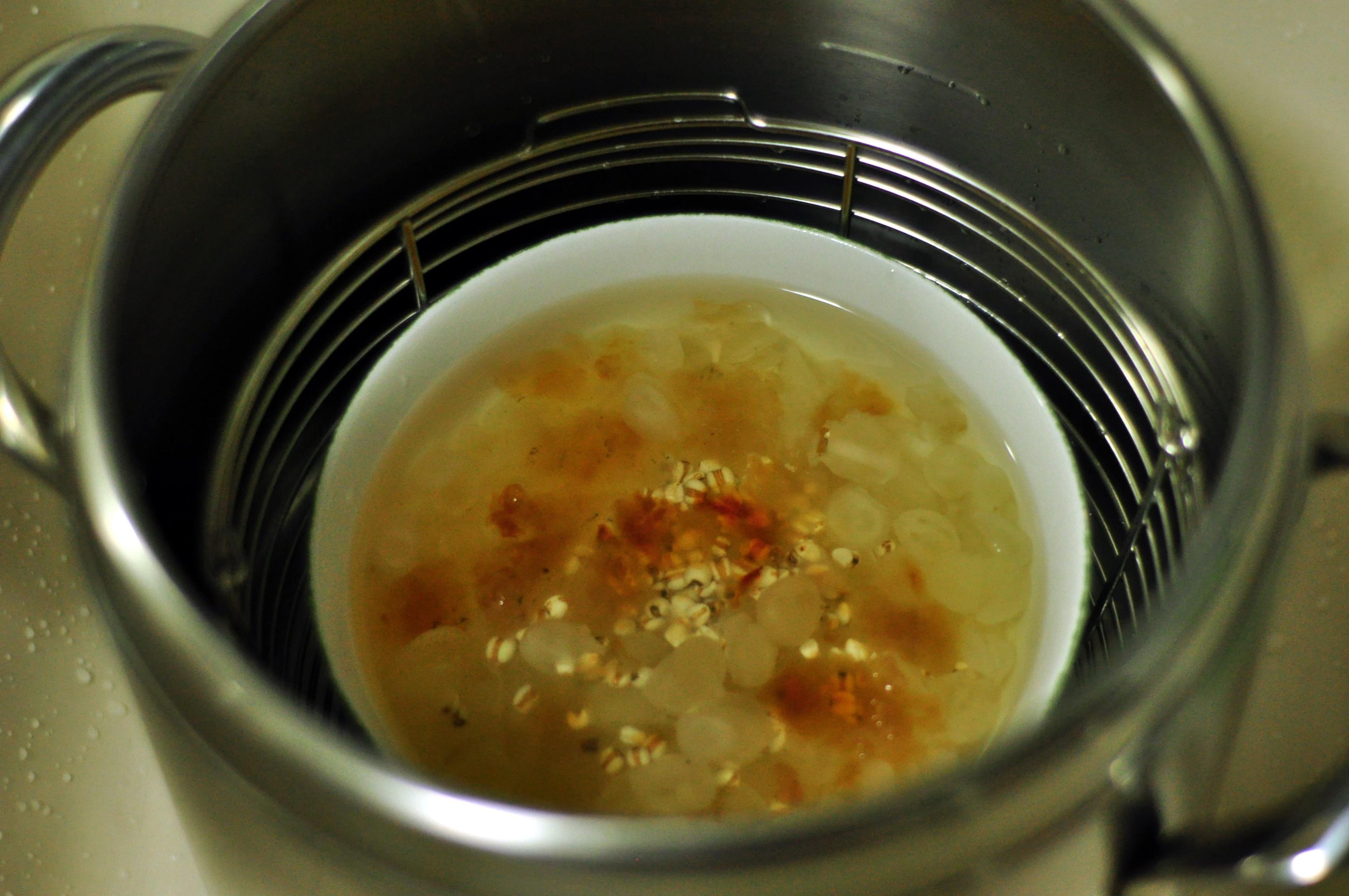 皂角米玫瑰膏（高壓鍋版）的做法 步骤3