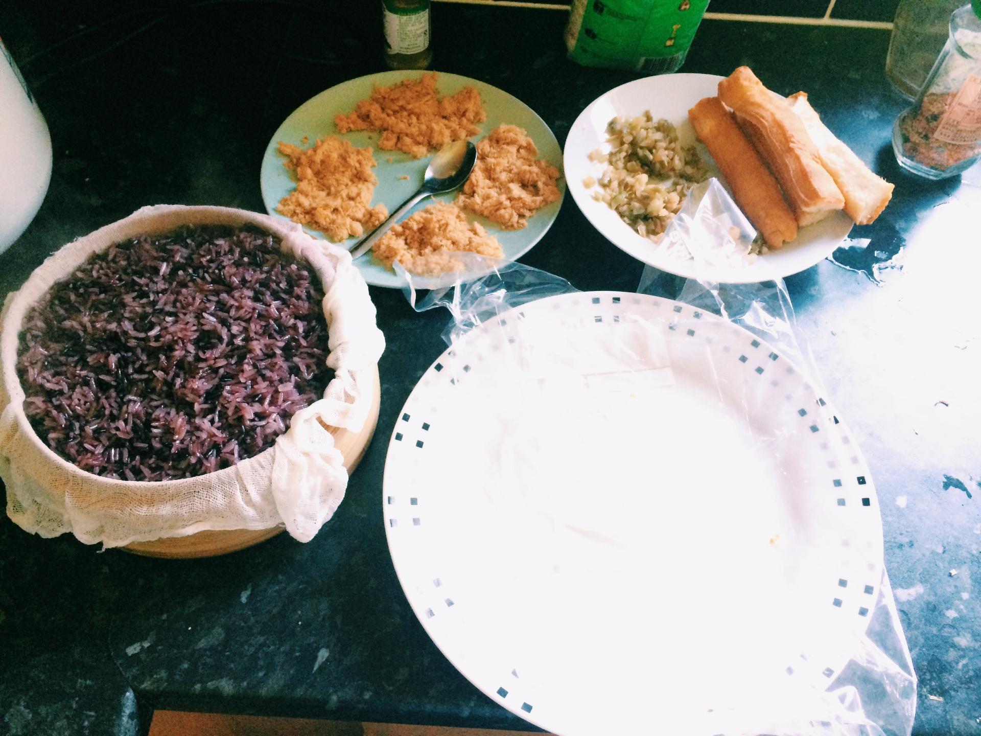 紫米粢飯團的做法 步骤3
