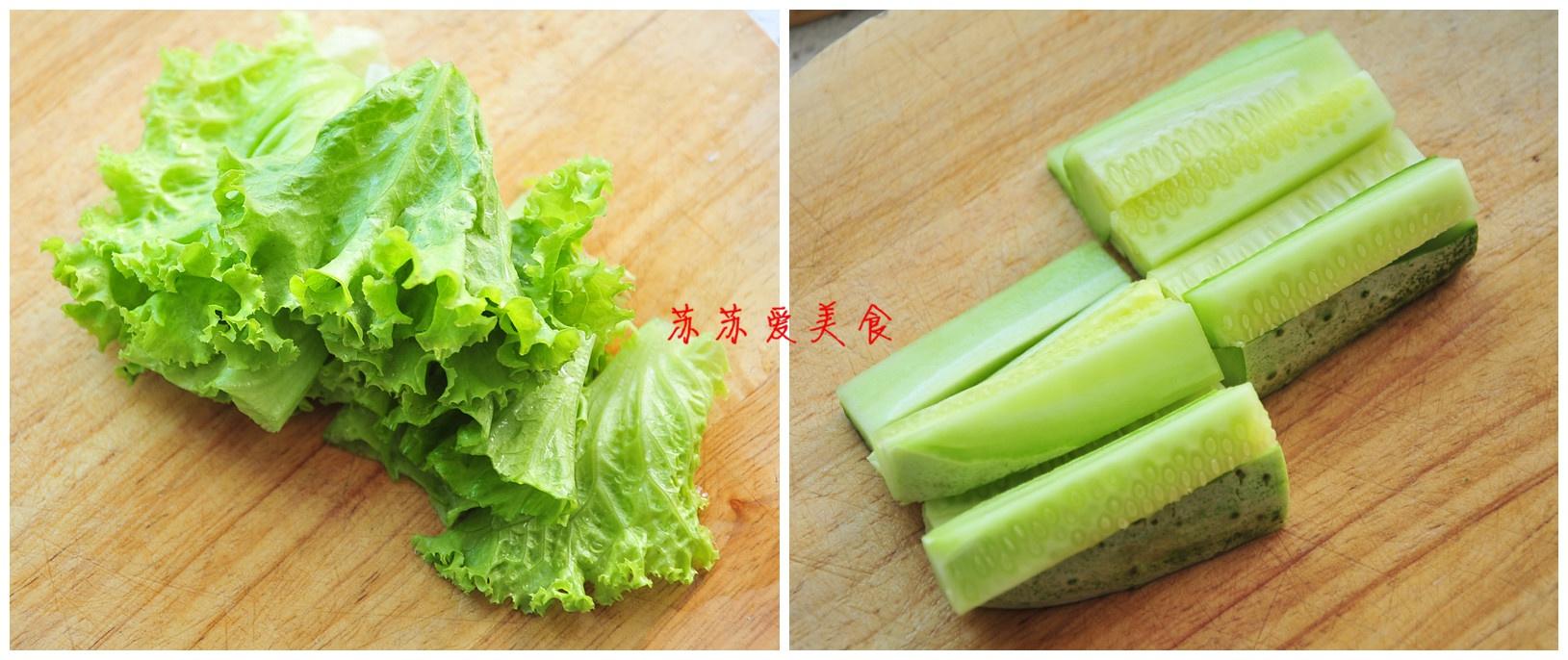 讓人胃口大開的快手菜——清爽好吃的豆皮火腿鮮蔬卷的做法 步骤3