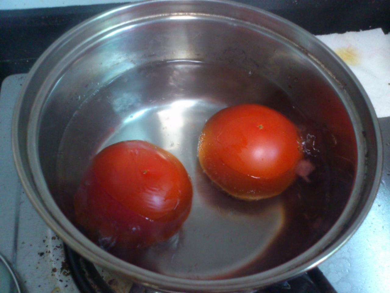 寶寶私房菜——番茄肉末蛋羹（配軟米飯）的做法 步骤2