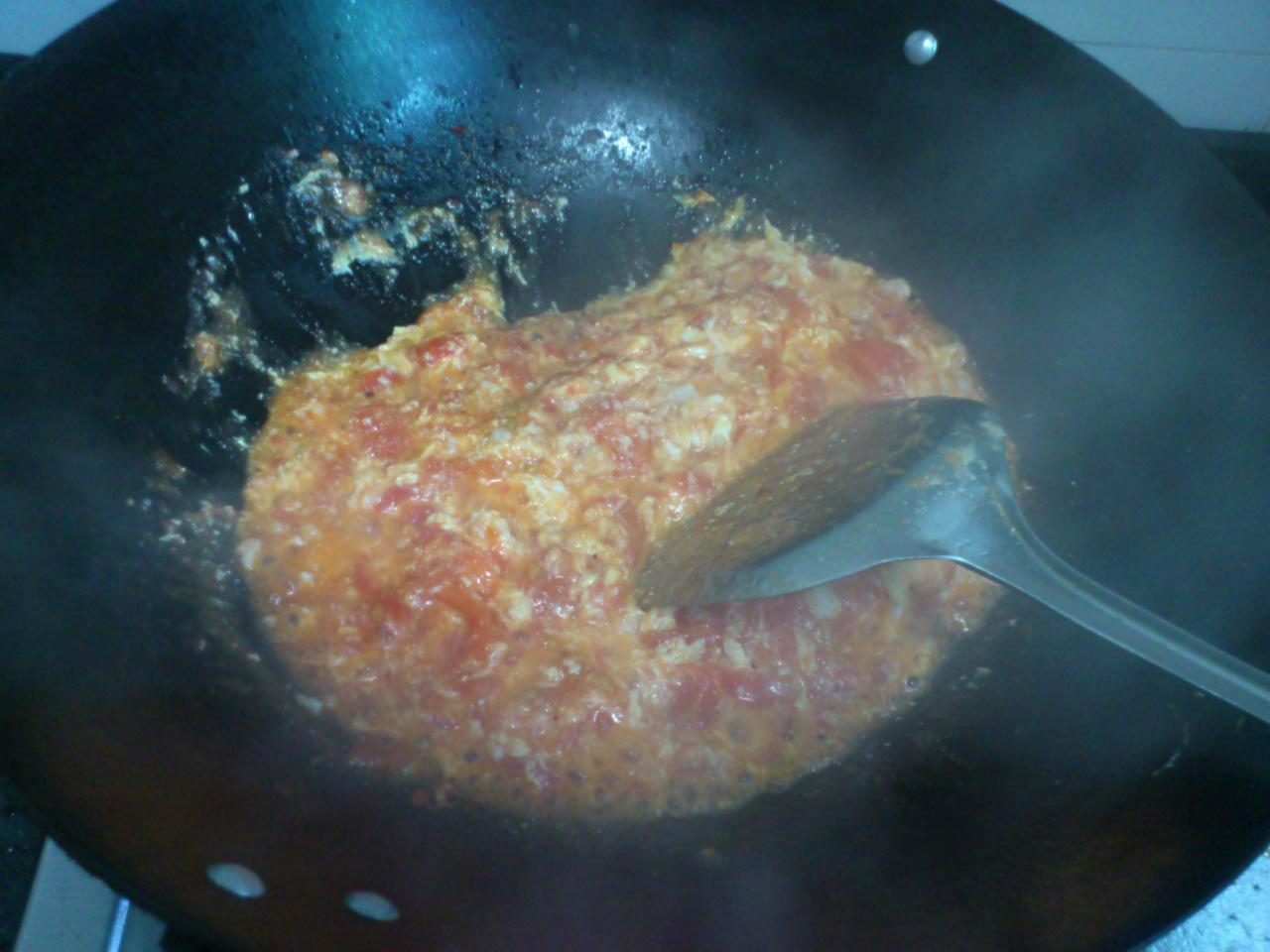 寶寶私房菜——番茄肉末蛋羹（配軟米飯）的做法 步骤4