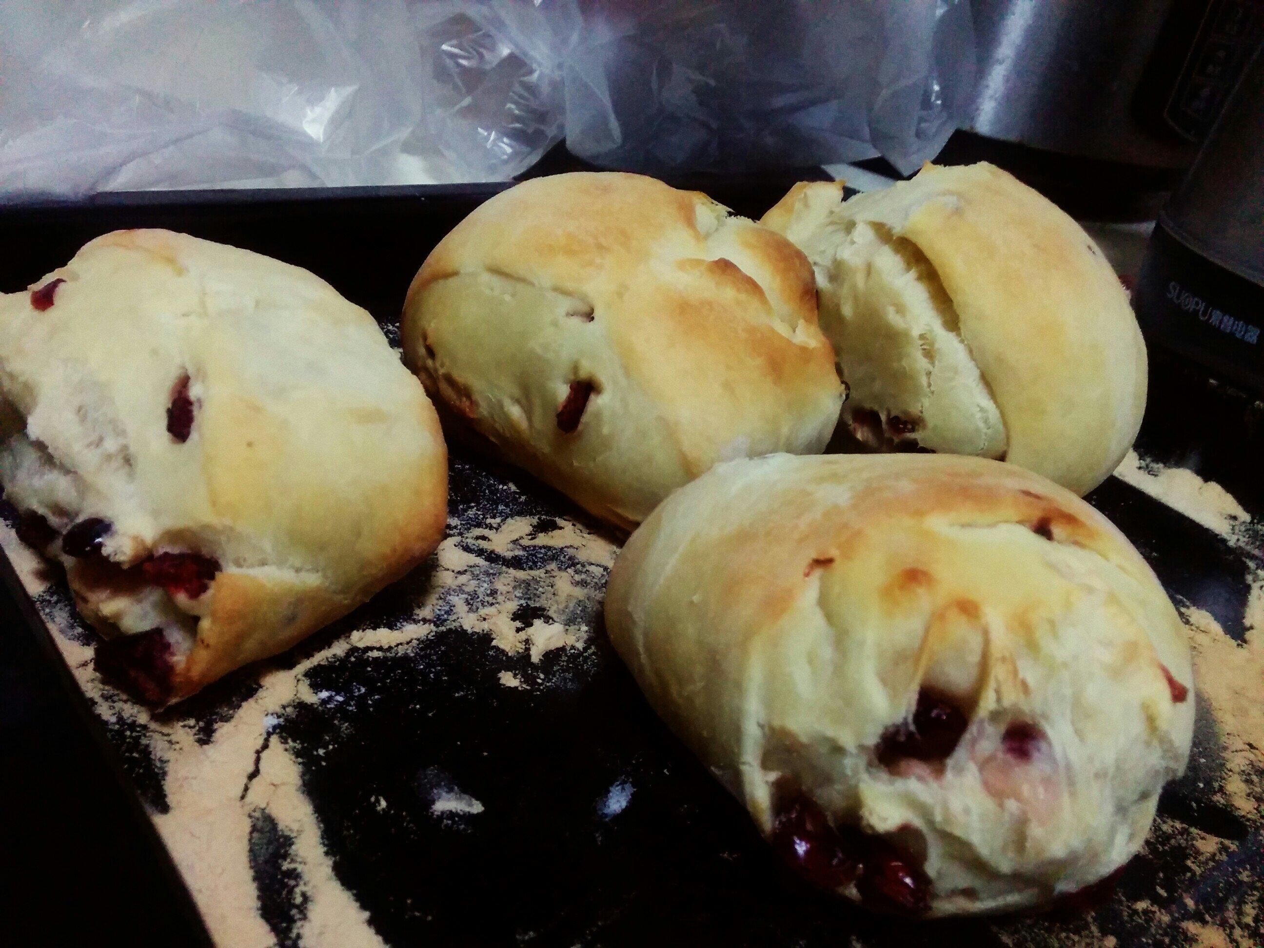 蔓越莓面包(飛利浦hd9016面包機+長帝烤箱)的做法 步骤5
