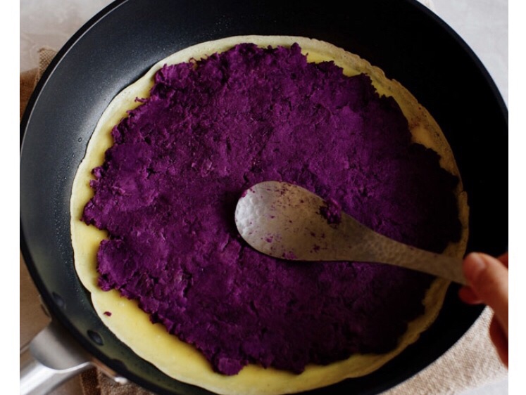 【Keep減肥餐】紫薯卷熱可可早餐的做法 步骤3