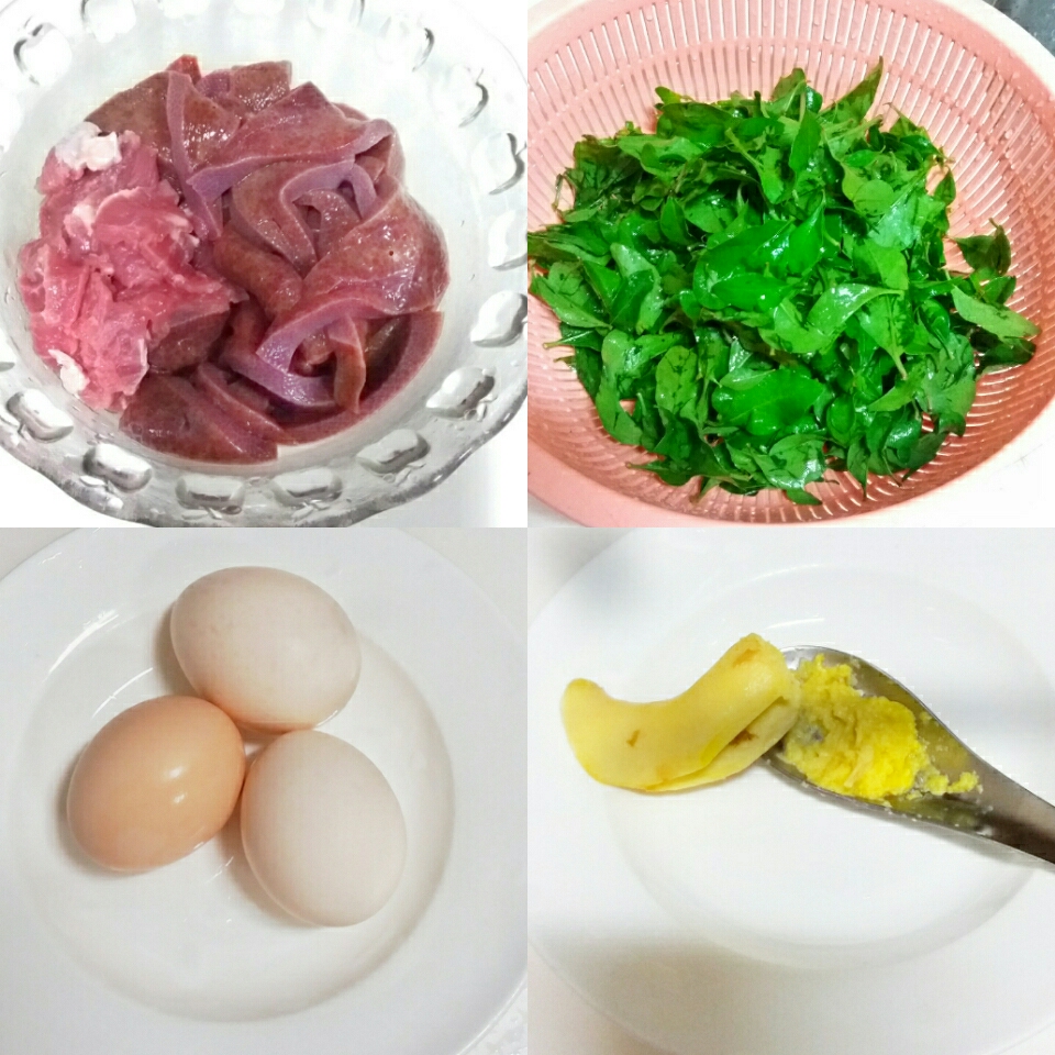 枸杞葉豬肝雞蛋湯的做法 步骤2