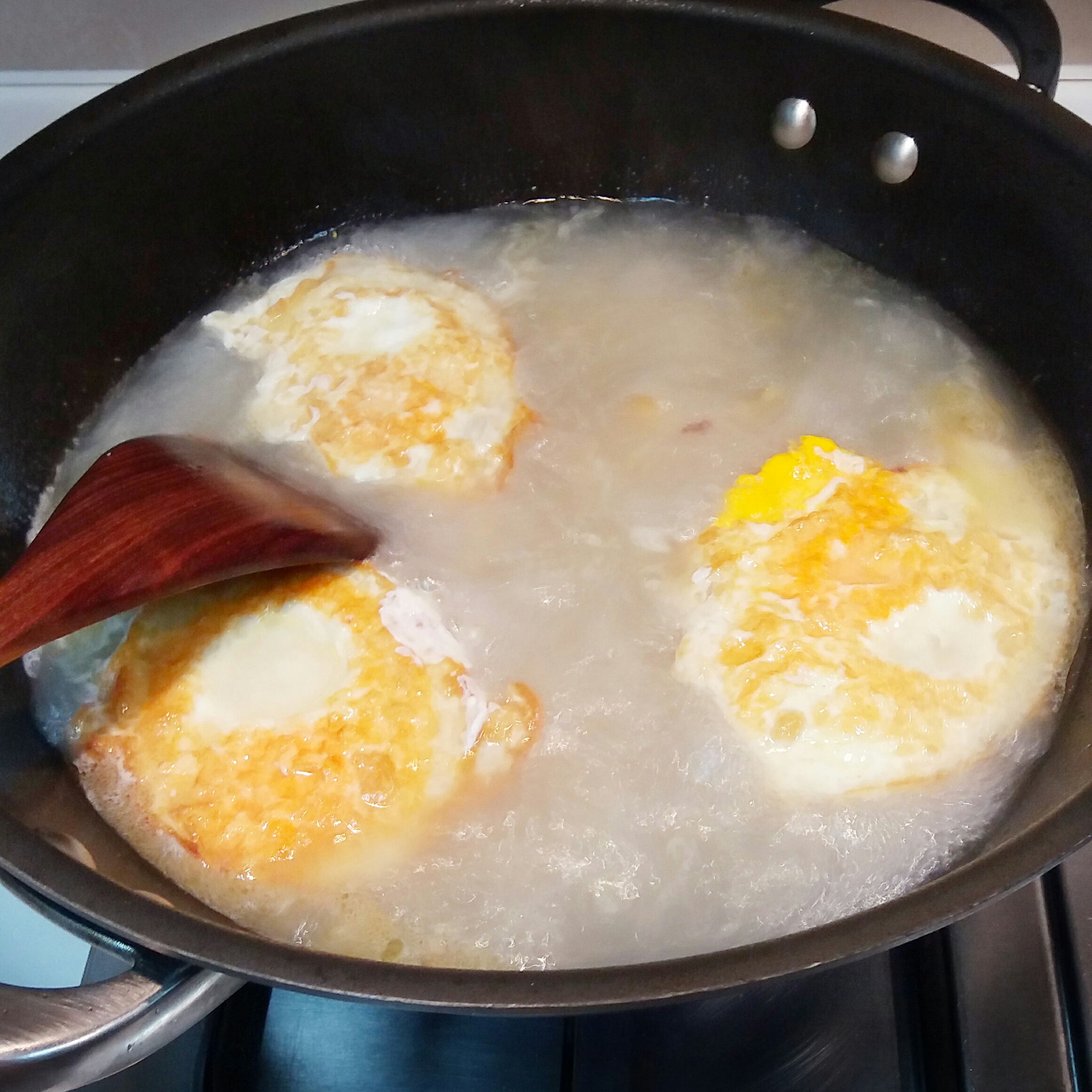 枸杞葉豬肝雞蛋湯的做法 步骤4