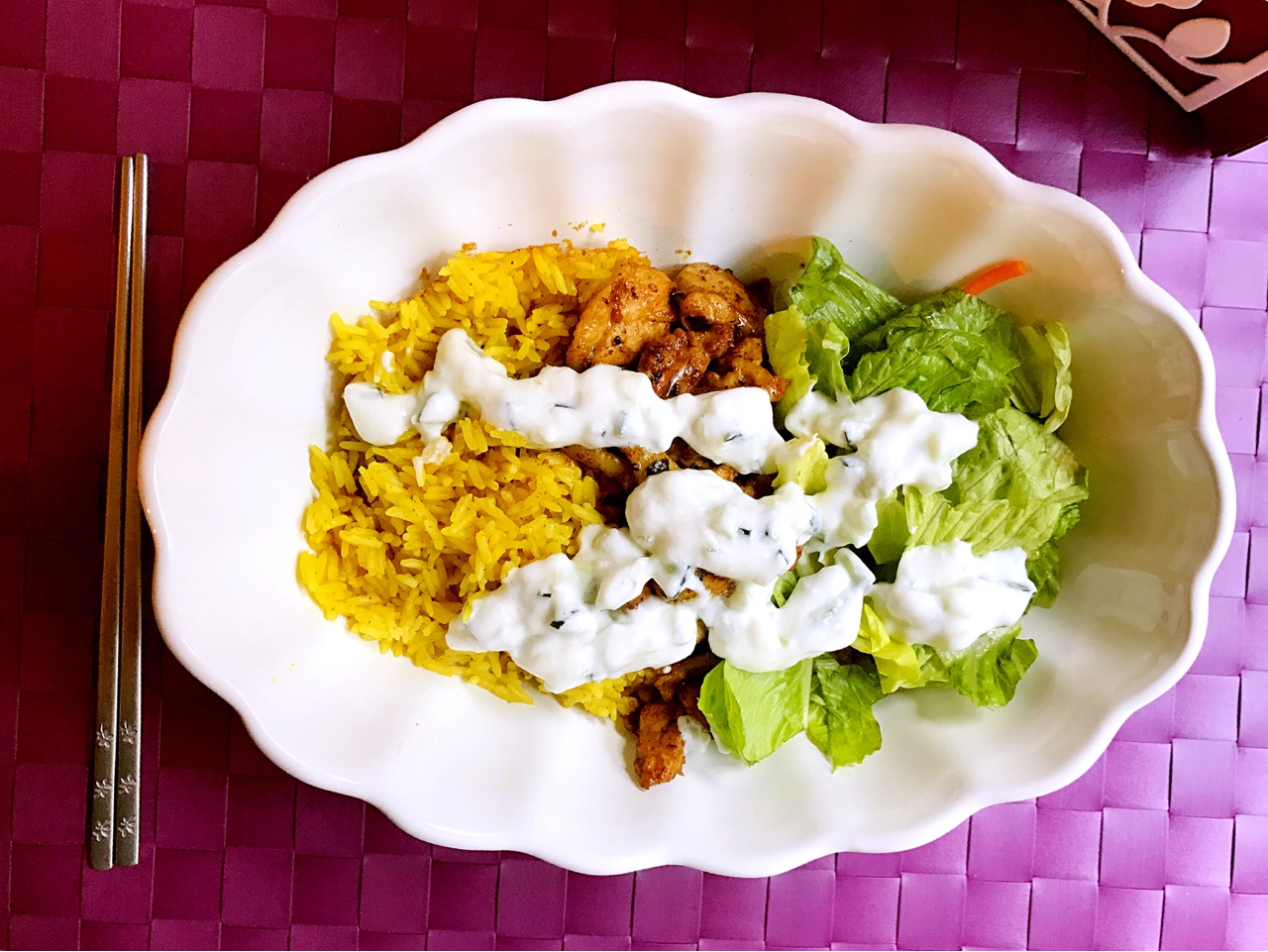 紐約街頭美食-中東雞肉飯 Chicken Over Rice的做法 步骤6