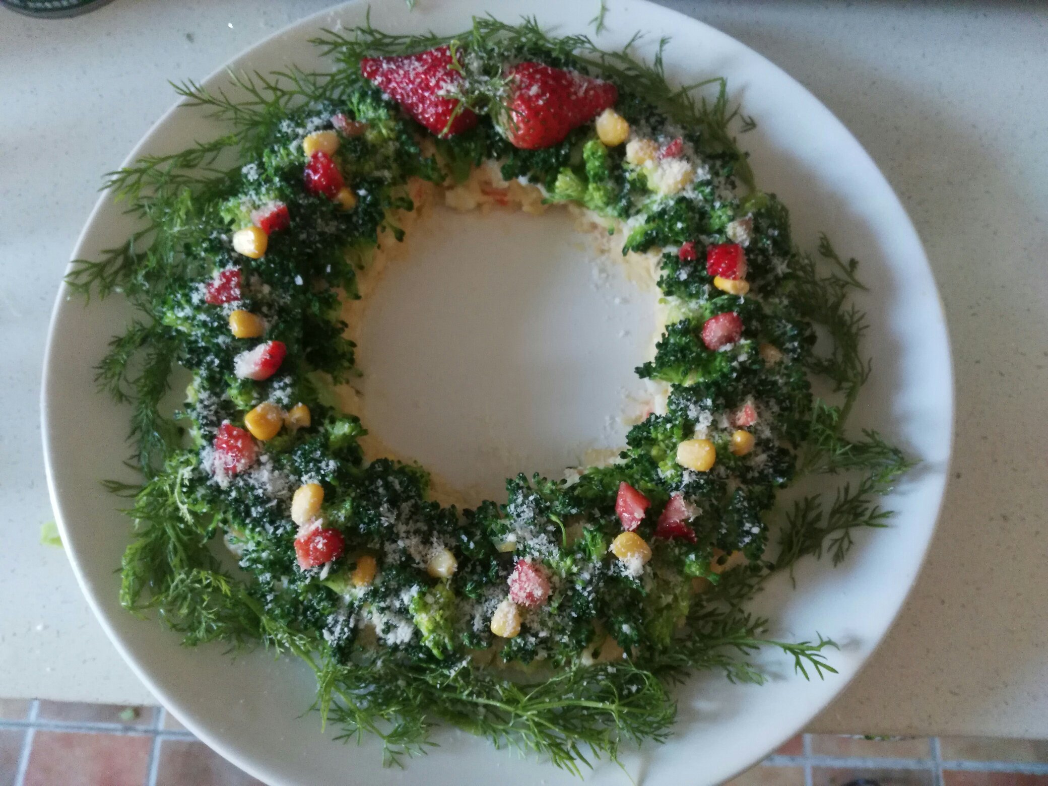 聖誕花環 蔬菜沙拉的做法 步骤3