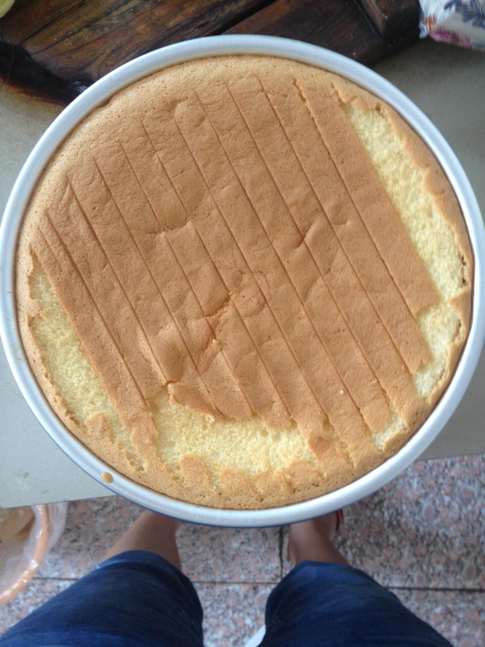 戚風蛋糕（八寸）的做法 步骤7