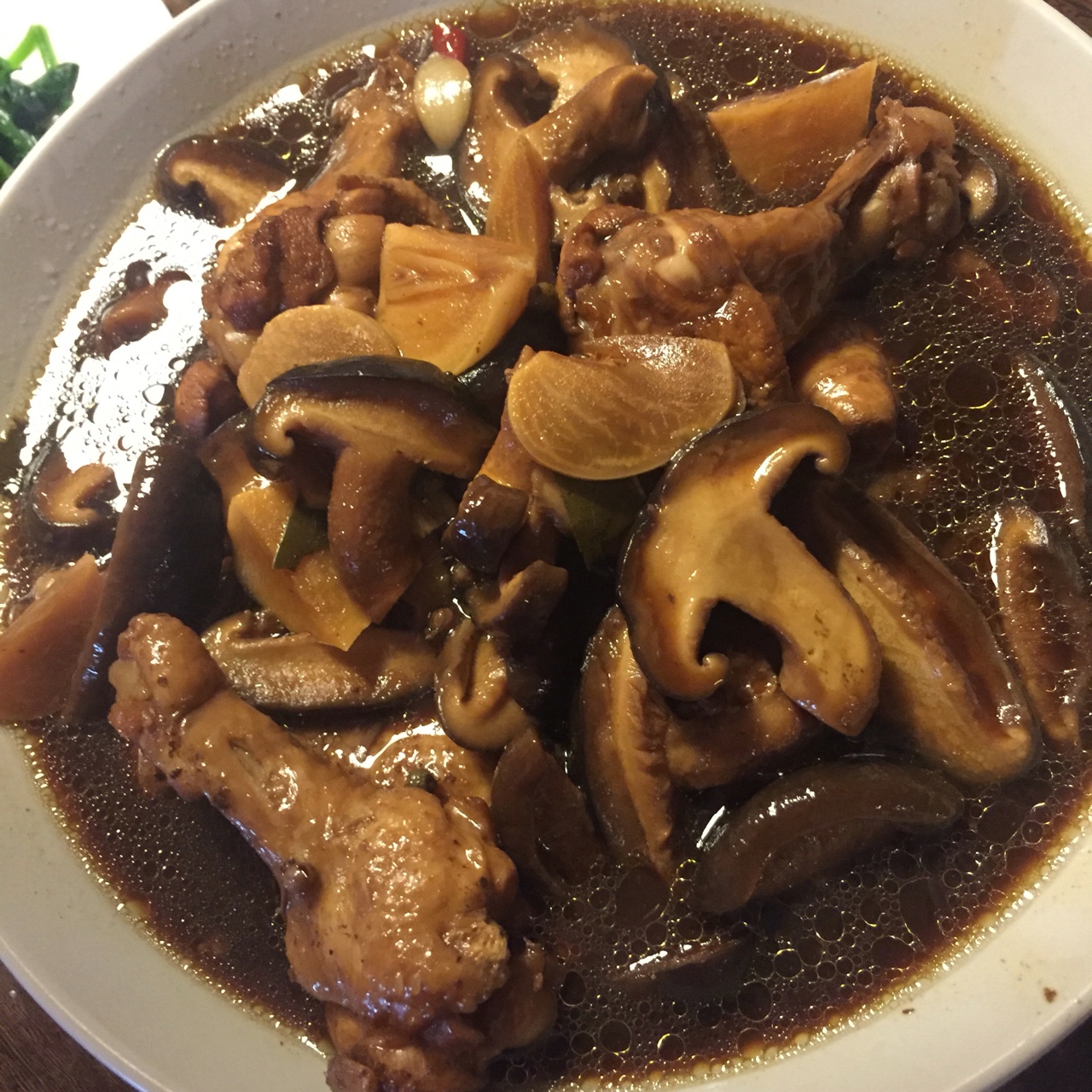 電飯鍋香菇炖翅根的做法 步骤5