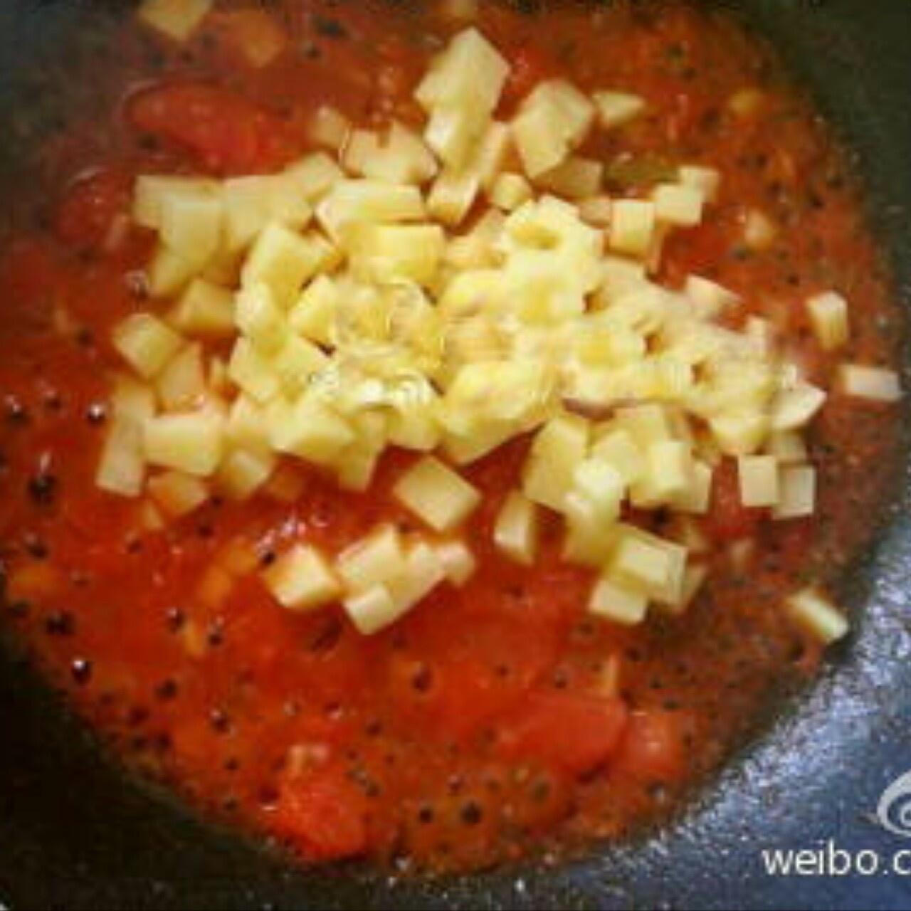西紅柿土豆疙瘩湯的做法 步骤5