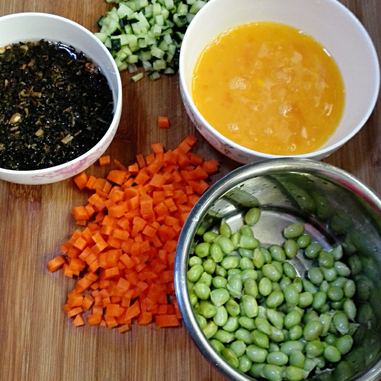 鹽菜（梅干菜）時蔬炒飯的做法 步骤1
