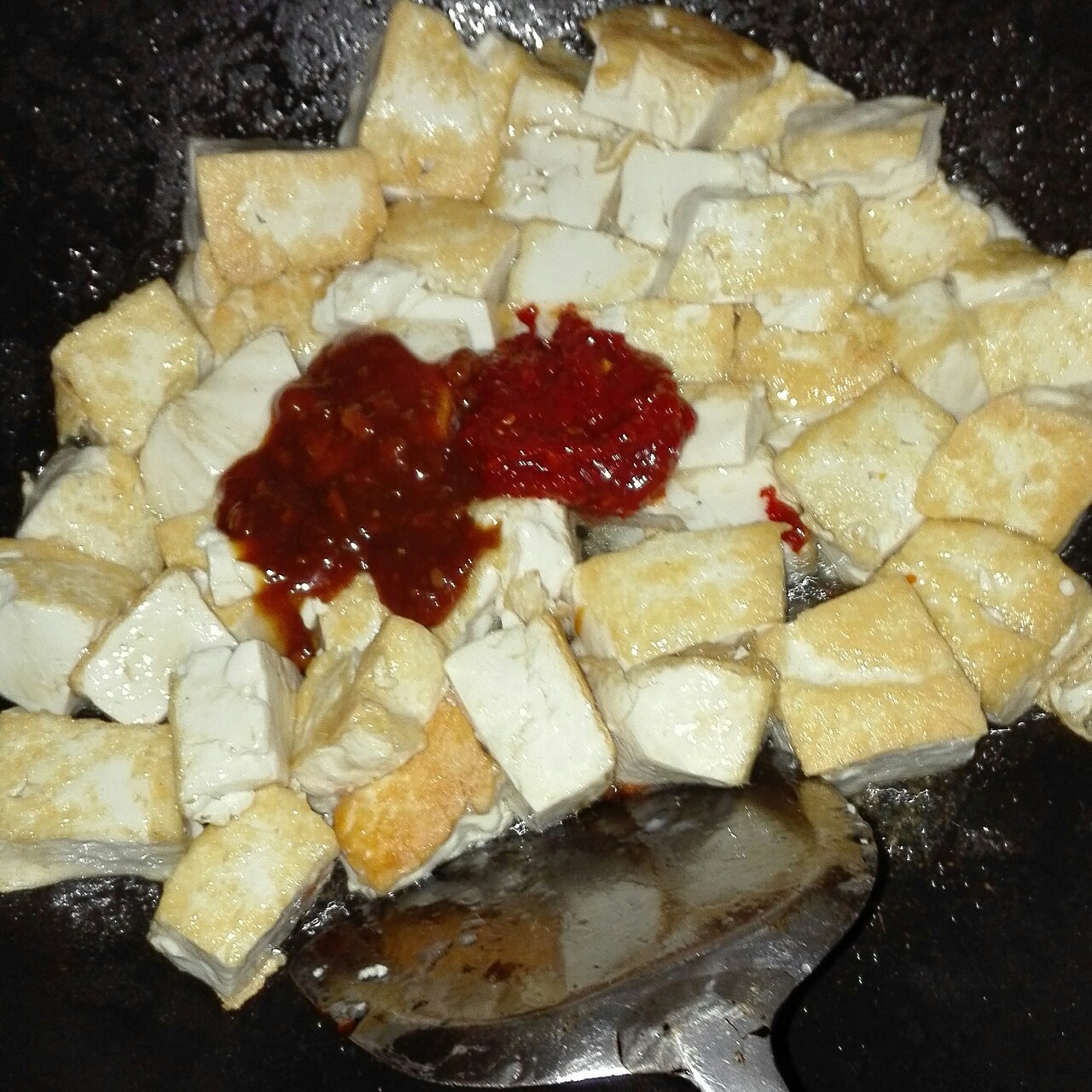 豆板醬悶豆腐的做法 步骤5