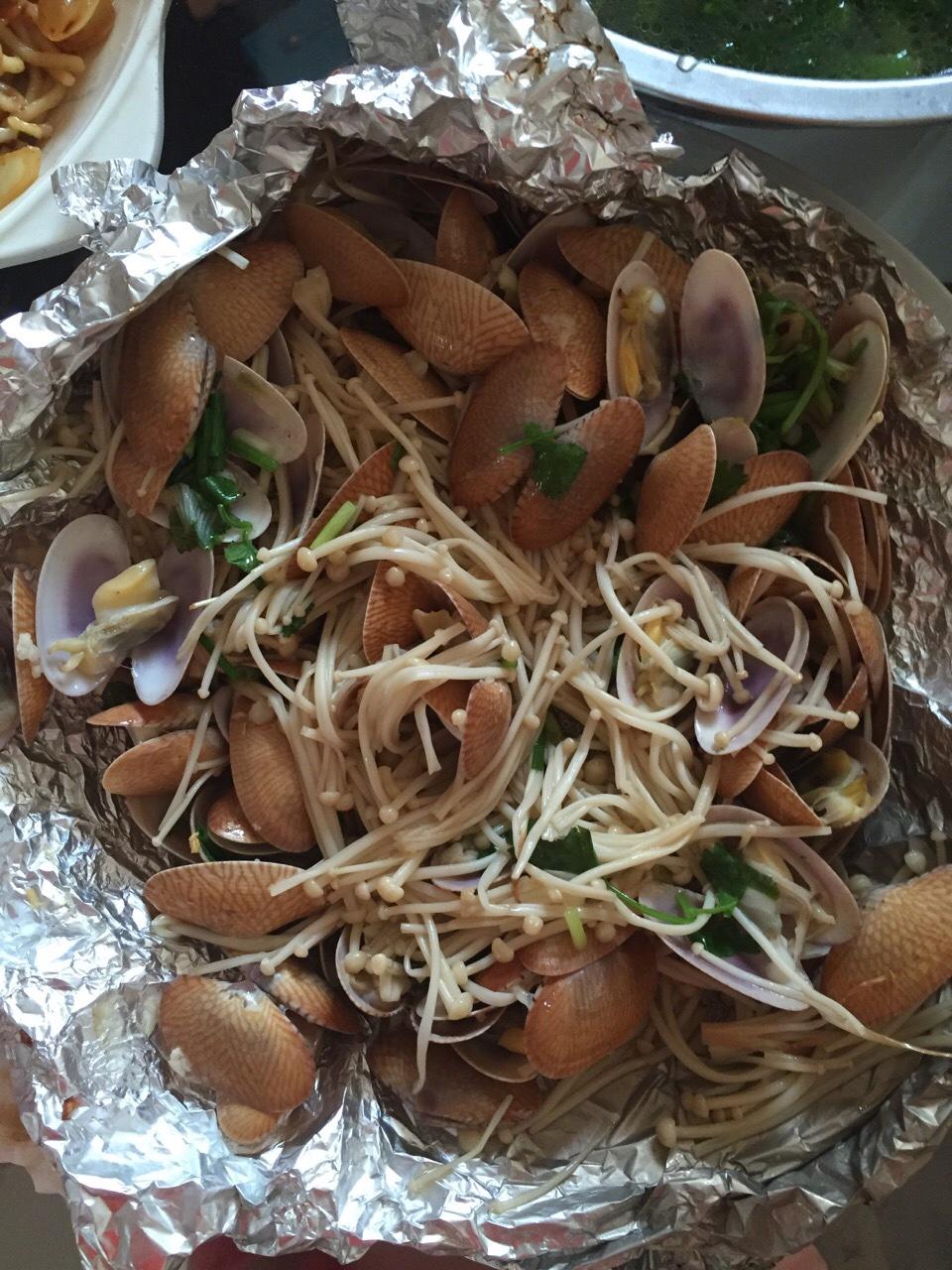 烤箱版花甲螺金針菇的做法 步骤2