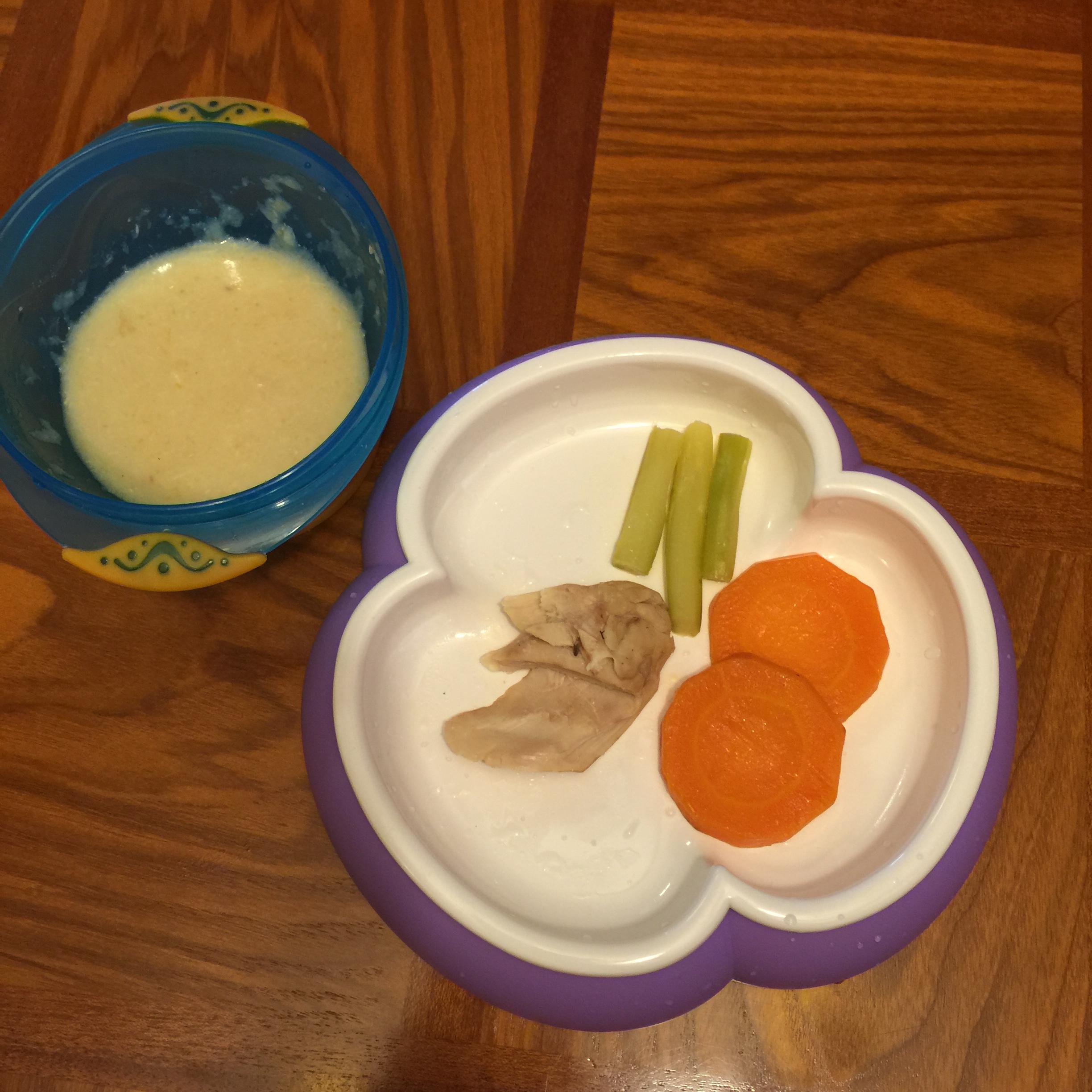 寶寶輔食-雞腿菜肉泥的做法 步骤5