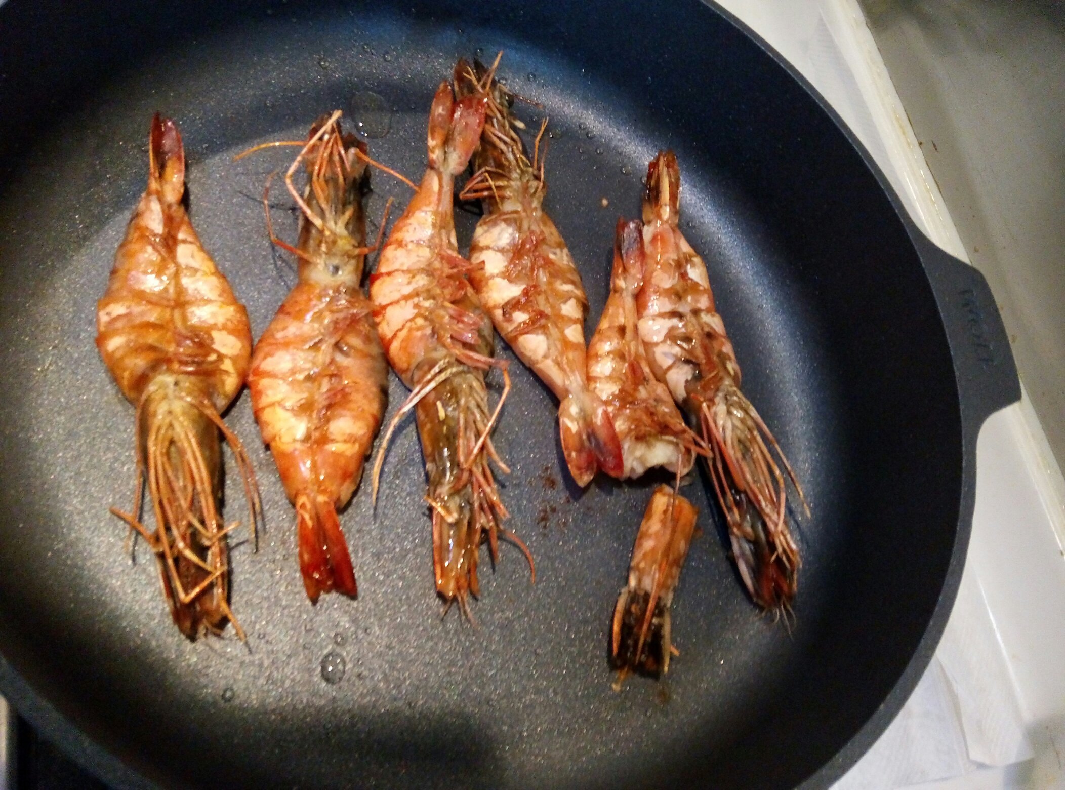 平底鍋煎大蝦，蒜蓉味的做法 步骤7