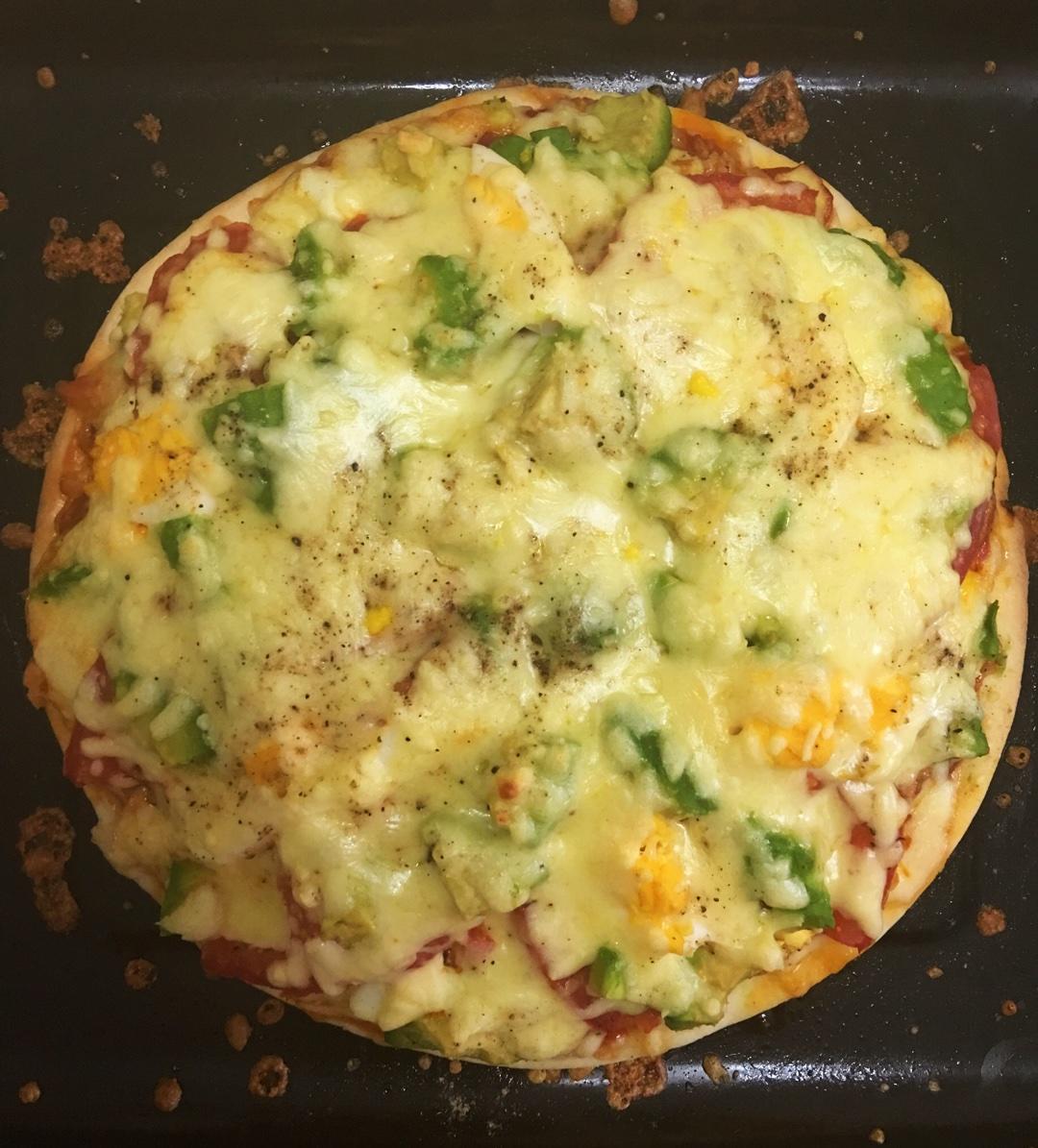 9寸蛋香牛油果金槍魚披薩的做法 步骤5